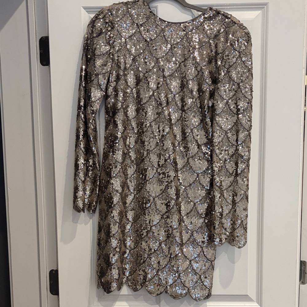 Zara Silver Sequin Mini Dress